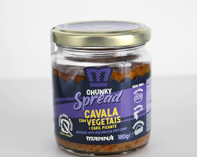 Cavala com Vegetais e Caril Picante Manná Chunky Spread