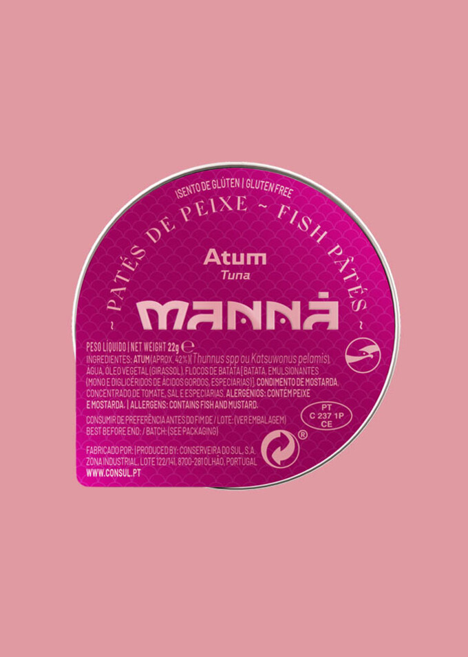 Tuna Pâté 100 unit box of 22g Manná - Manná - 5601721732017